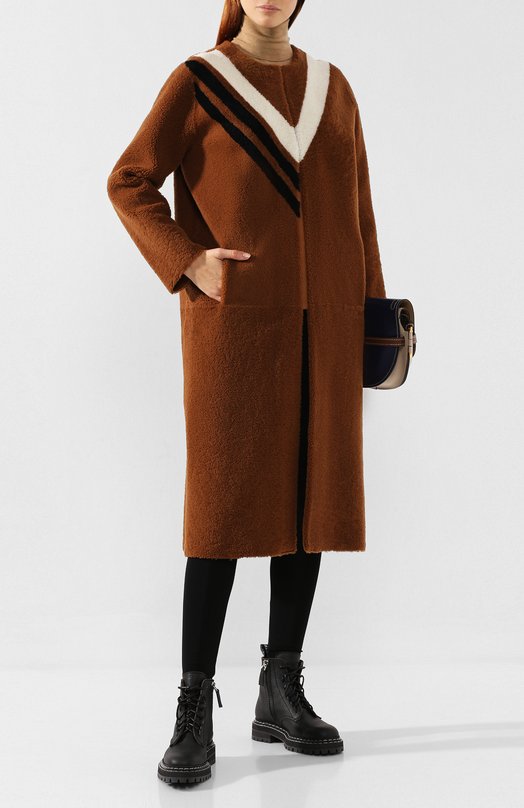 Меховое пальто Ines&Marechal Коричневый, фото 2