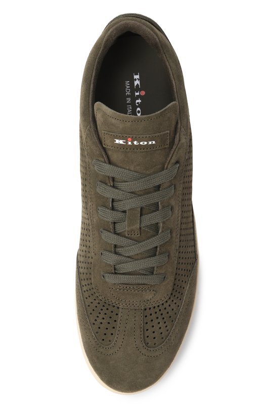 Замшевые кеды Kiton USSA397N01382 Хаки  USSA397N01382 Фото 5