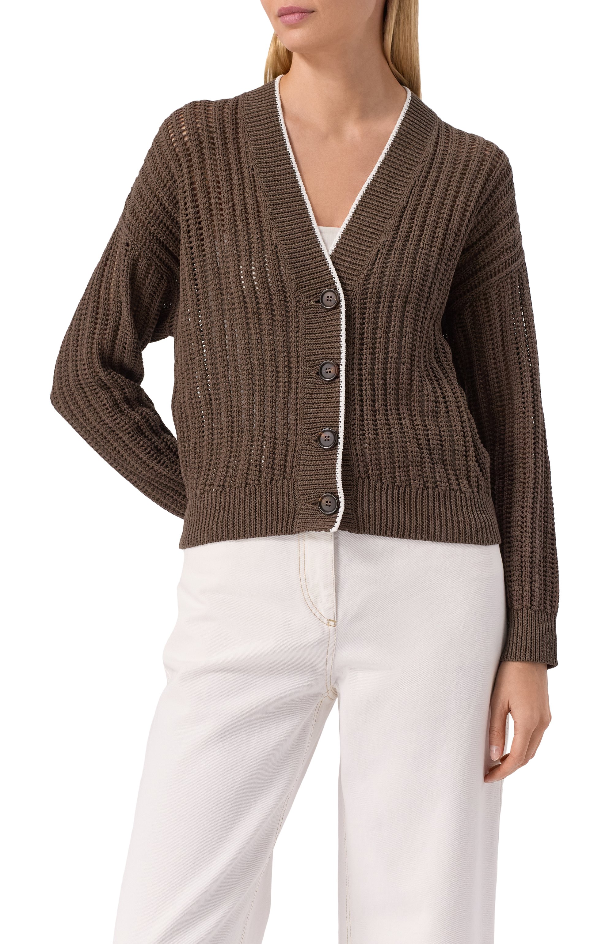 Хлопковый кардиган BRUNELLO CUCINELLI, арт. MSB582016, фото 3