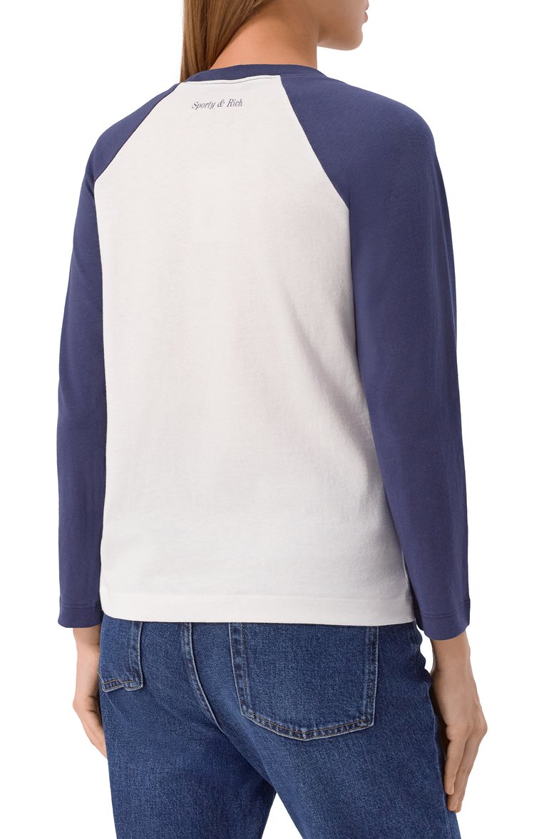 Хлопковый лонгслив SPORTY AND RICH, арт. T0046620010BL107, фото 4