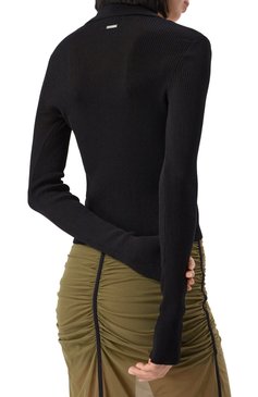 Женский хлопковый кардиган DSQUARED2 черного цвета, арт. S72HA1234/D13118 | Фото 4 (Драгоценные камни: Проставлено; Материал сплава: Проставлено; Длина (для топов): Ста�ндартные; Рукава: Длинные; Стили: Кэжуэл; Женское Кросс-КТ: кардиган-трикотаж; Материал внешний: Хлопок)