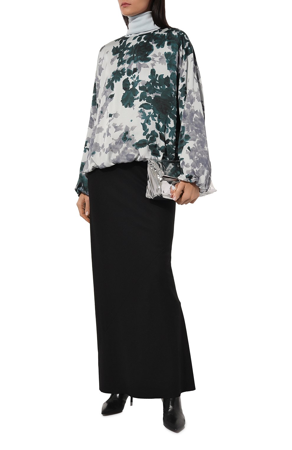 Блузка из вискозы DRIES VAN NOTEN зеленого цвета по цене 77550 руб., арт. 232-010750-7140, фото 2 Блузка из вискозы DRIES VAN NOTEN, арт. 232-010750-7140, фото 2