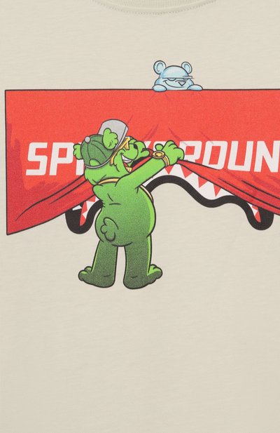 Хлопковая футболка SPRAYGROUND, арт. SPY1420SAGE/SH0W THE SHARK SAGE REGULAR T-SHIRT, фото 3