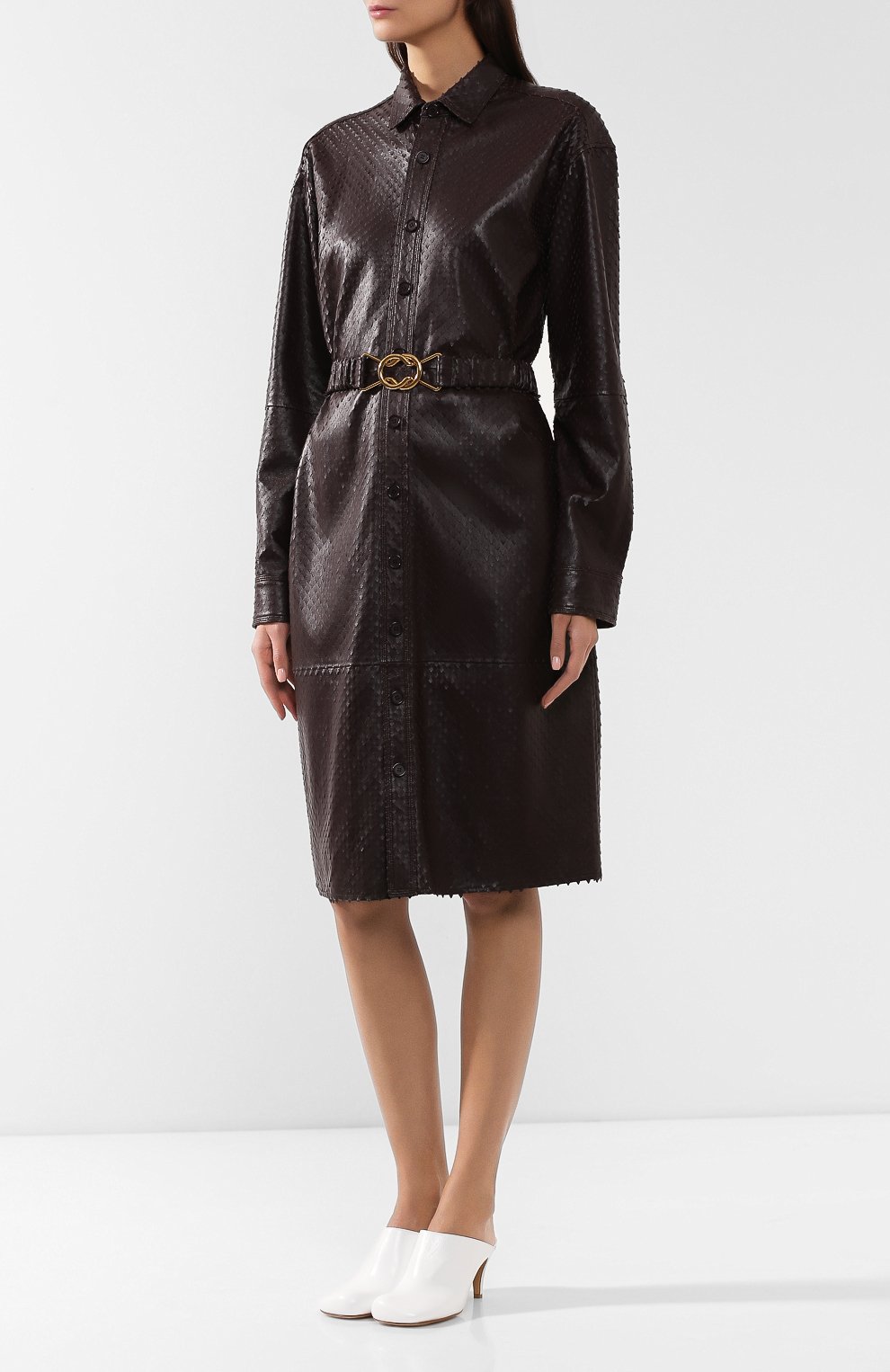 Кожаное платье BOTTEGA VENETA, арт. 574639/VF3S0, фото 3