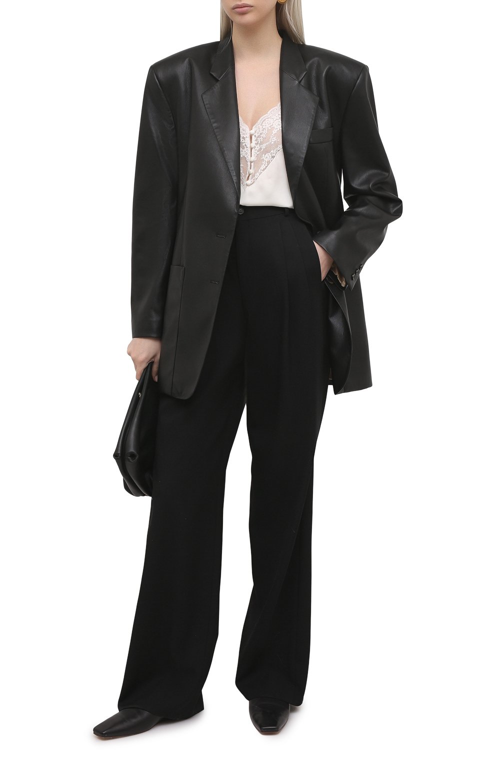 Шелковый топ SAINT LAURENT белого цвета по цене 115500 руб., арт. 648880/Y7B20, фото 2 Шелковый топ SAINT LAURENT, арт. 648880/Y7B20, фото 2