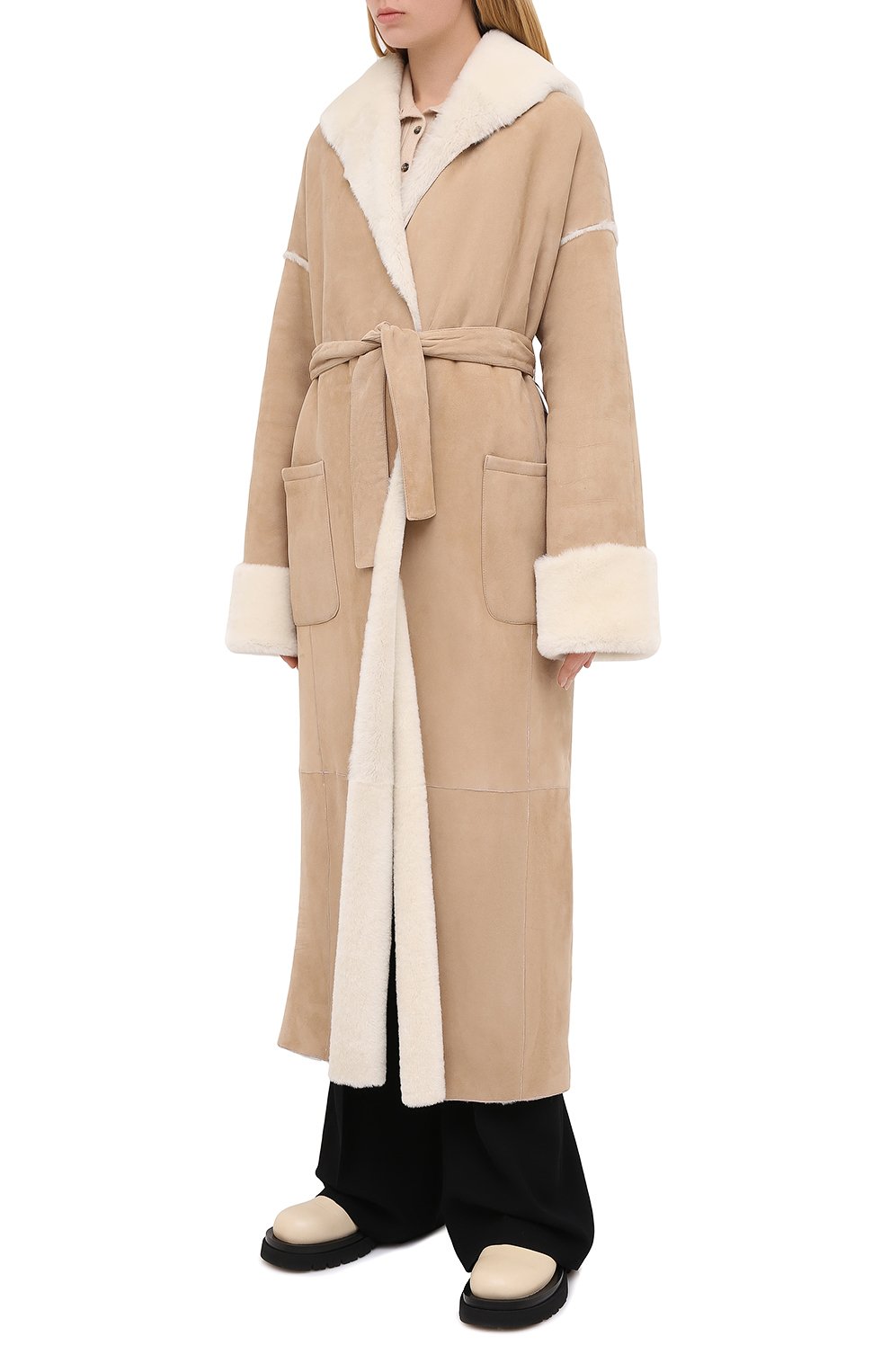 Дубленка с поясом KITON, арт. D50672X04T72, фото 4