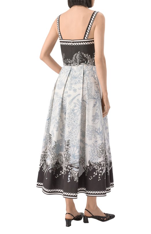 Хлопковое платье Elie Saab D0509 Чёрно-белый  D0509 Фото 4