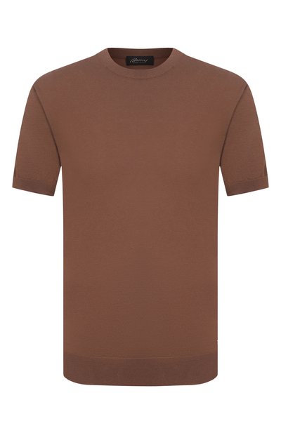 Хлопковый джемпер BRIONI коричневого цвета по цене 95100 руб., арт. UMR00L/PCK17, фото 1 Хлопковый джемпер BRIONI, арт. UMR00L/PCK17, фото 1