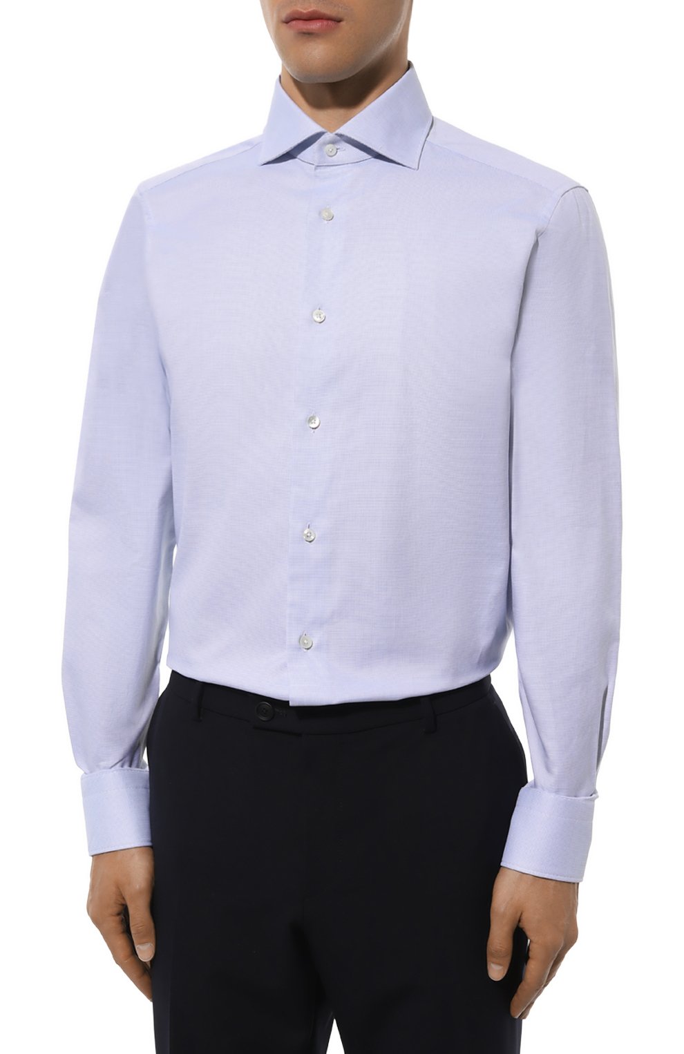 Хлопковая сорочка ZEGNA, арт. 701622A7/9MS0BA, фото 4