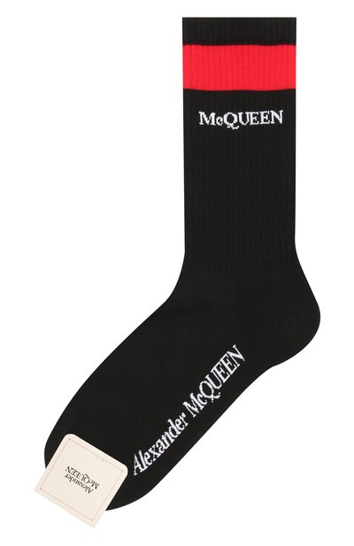 Женские хлопковые носки ALEXANDER MCQUEEN, арт. 604519/3B74Q