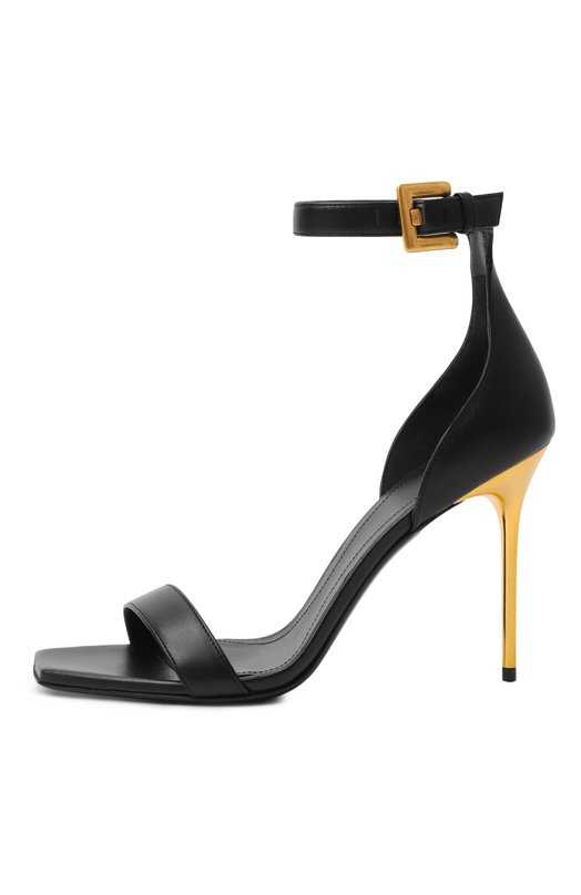 Кожаные босоножки Anthem 95 Balmain GN4UH184/LNAP Чёрный  GN4UH184/LNAP Фото 4