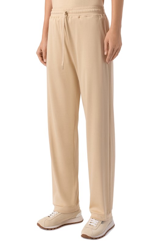 Брюки из шелка и хлопка MVST M25.2MW.T403/44627 Бежевый  M25.2MW.T403/44627 Фото 3