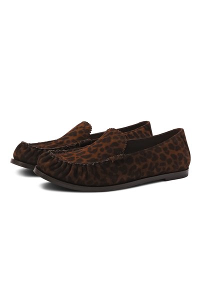 Женские замшевые лоферы AQUAZZURA, арт. CLGFLAM0-PLD-ESP