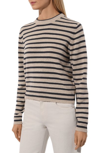 Пуловер из шерсти и кашемира BRUNELLO CUCINELLI светло-бежевого цвета по цене 144500 руб., арт. MBM758010P, фото 3 Пуловер из шерсти и кашемира BRUNELLO CUCINELLI, арт. MBM758010P, фото 3