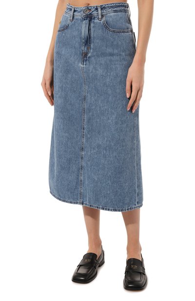 Джинсовая юбка JACOB COHEN голубого цвета по цене 42050 руб., арт. V G 006 03 T 9860/210F, фото 3 Джинсовая юбка JACOB COHEN, арт. V G 006 03 T 9860/210F, фото 3