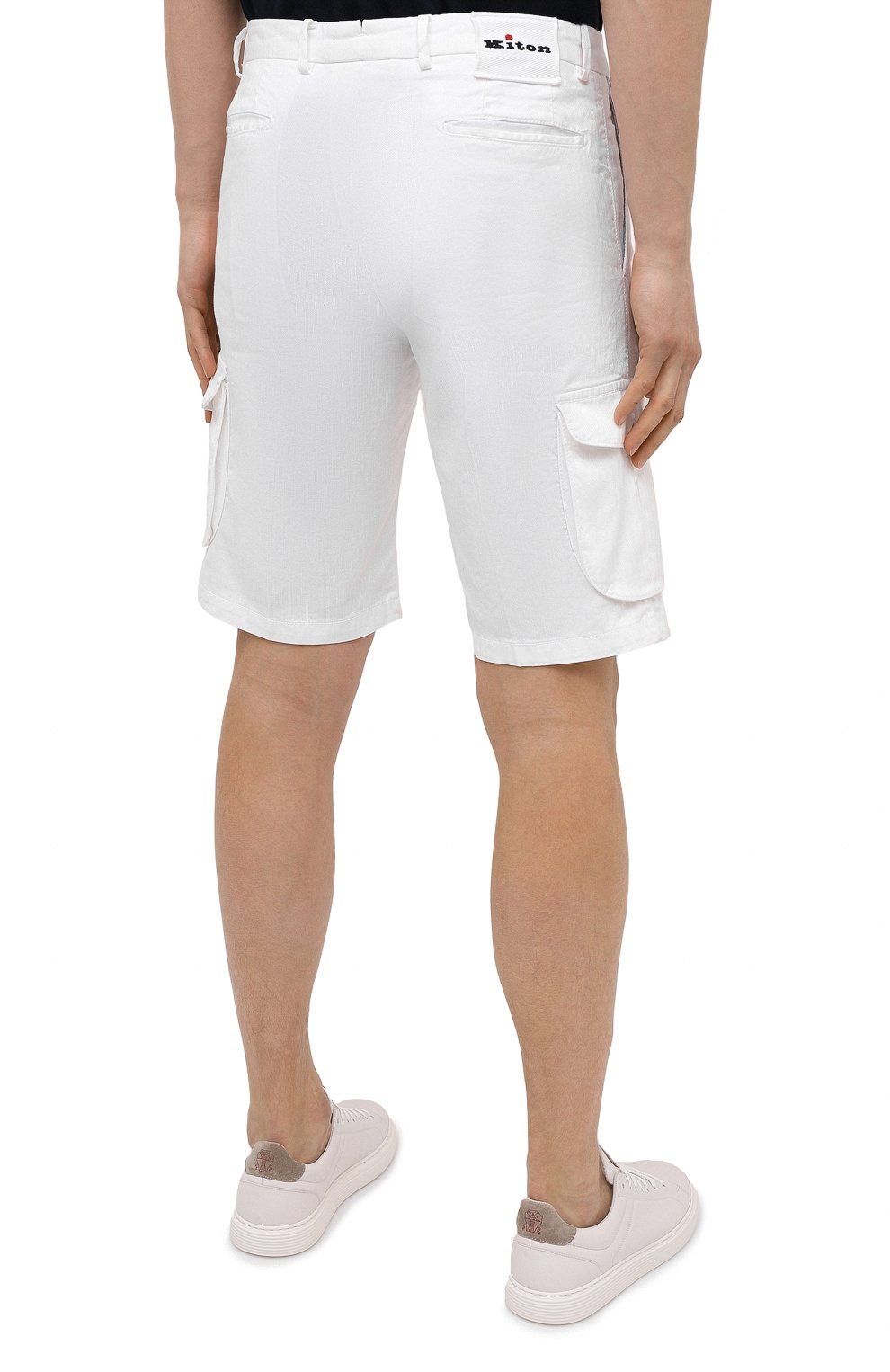 Шорты изо льна и хлопка KITON, арт. UFPPBJ07T44, фото 4