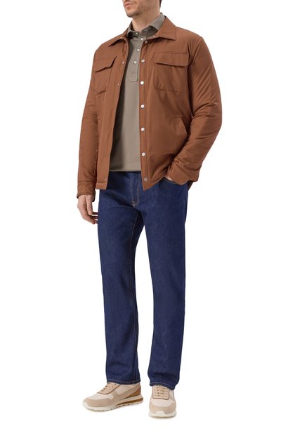 Хлопковое поло BRUNELLO CUCINELLI хаки цвета по цене 88800 руб., арт. M0B133914, фото 2 Хлопковое поло BRUNELLO CUCINELLI, арт. M0B133914, фото 2