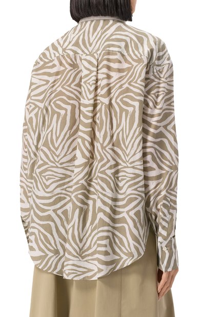 Рубашка из хлопка и шелка BRUNELLO CUCINELLI, арт. MQ996RA406, фото 4