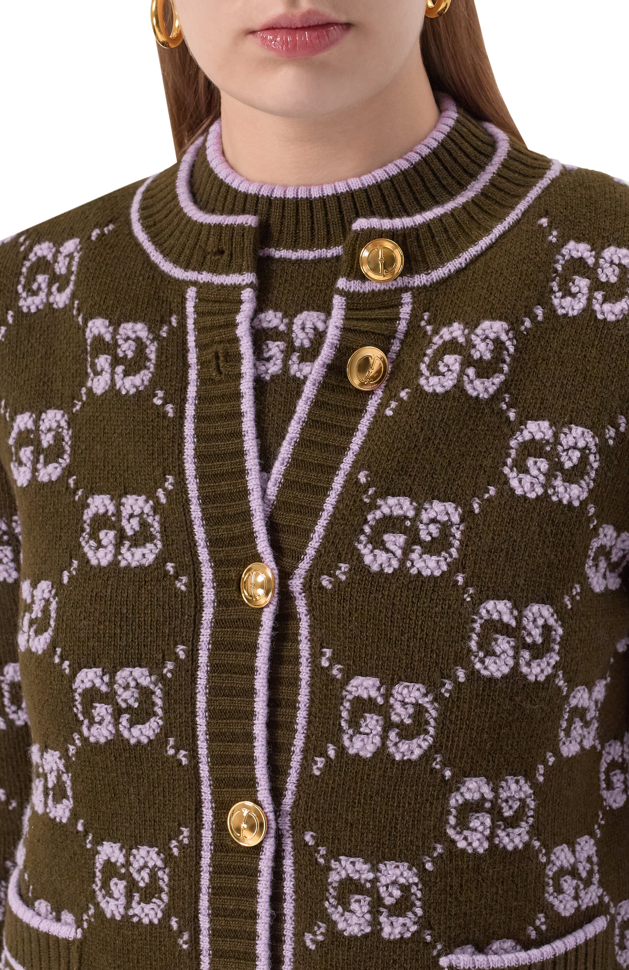 Шерстяной кардиган GUCCI, арт. 713300/XKCNA, фото 5