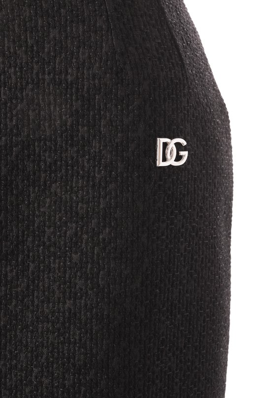 Юбка из шерсти и вискозы Dolce & Gabbana F4CJCT/GDCLW Чёрный  F4CJCT/GDCLW Фото 6