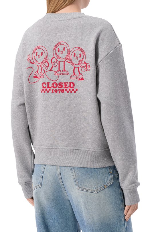 Хлопковый свитшот Closed C95709-47M-PR Серый  C95709-47M-PR Фото 4