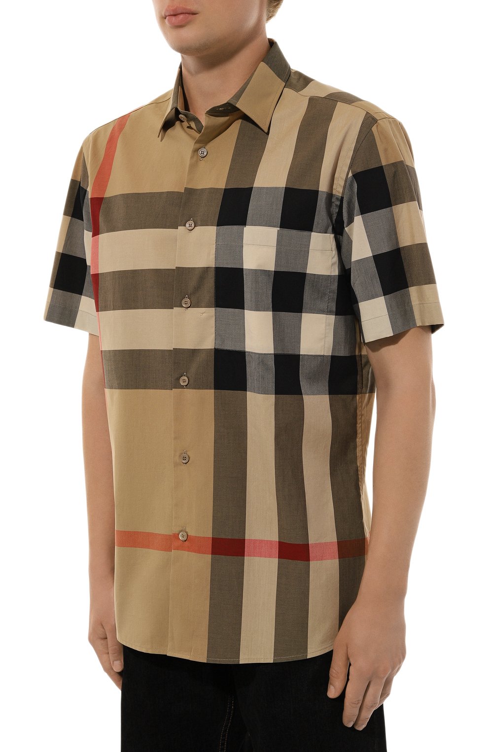 Хлопковая рубашка BURBERRY, арт. 8079591, фото 3