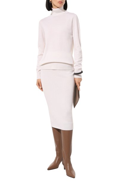 Кашемировая юбка KITON белого цвета по цене 118500 руб., арт. D547482015320153, фото 2 Кашемировая юбка KITON, арт. D547482015320153, фото 2