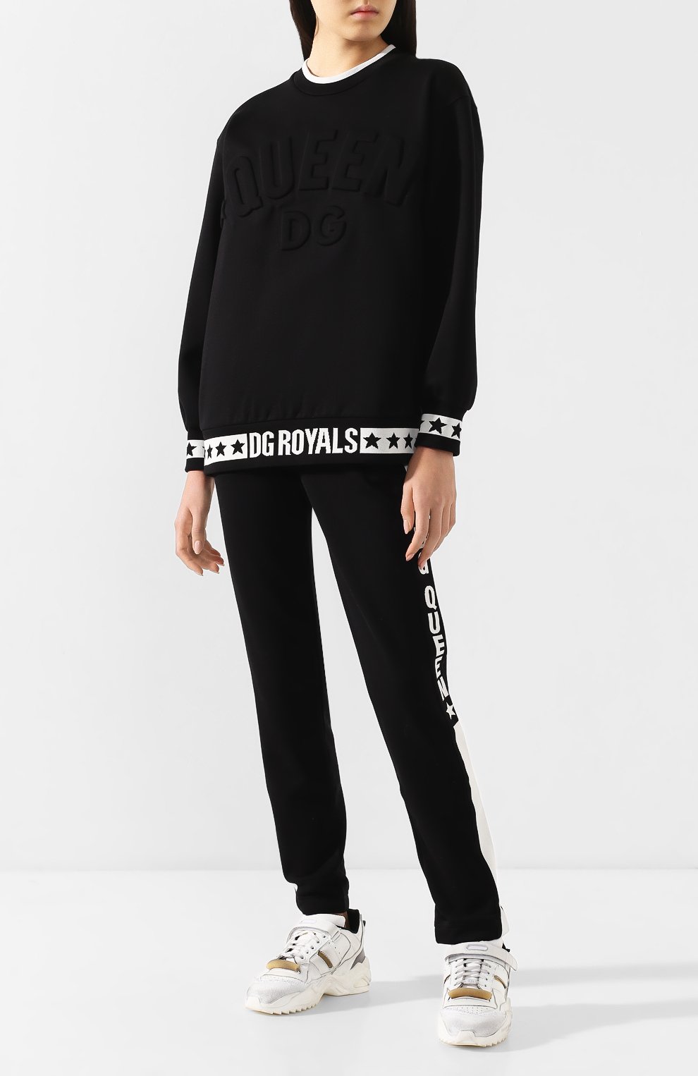 Брюки DOLCE & GABBANA черного цвета по цене 77850 руб., арт. FTBM7T/HU7AL, фото 2 Брюки DOLCE & GABBANA, арт. FTBM7T/HU7AL, фото 2