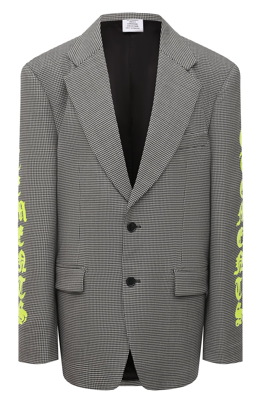 Шерстяной жакет VETEMENTS серого цвета по цене 284500 руб., арт. UE52JA400G 1208/W, фото 1 Шерстяной жакет VETEMENTS, арт. UE52JA400G 1208/W, фото 1