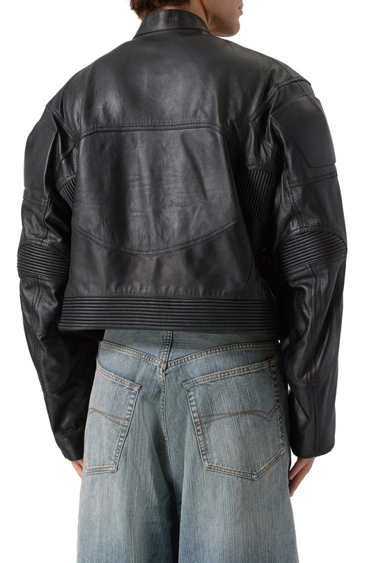 Кожаная куртка Balenciaga 830859/TSS01 Чёрный  830859/TSS01 Фото 4