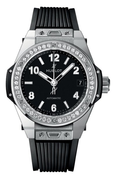 Женские часы big bang one click steel diamonds HUBLOT, арт. 465.SX.1170.RX.1204
