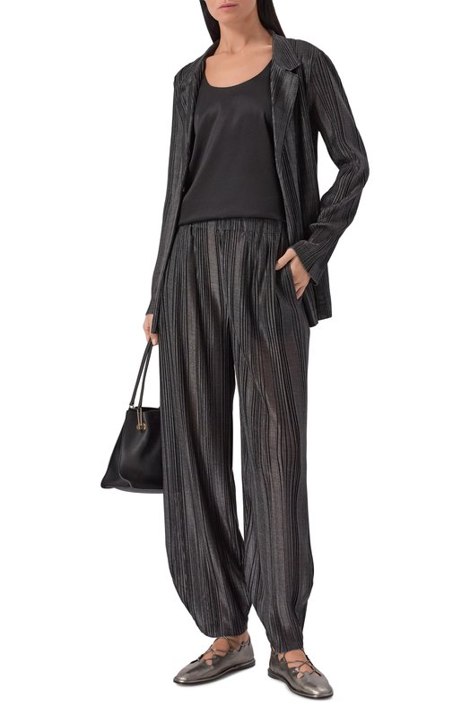 Кожаные балетки Giorgio Armani GW002807/AF24125 Серый  GW002807/AF24125 Фото 3