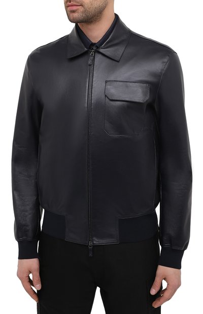 Кожаный бомбер GIORGIO ARMANI, арт. ASR13P/ASP11, фото 3