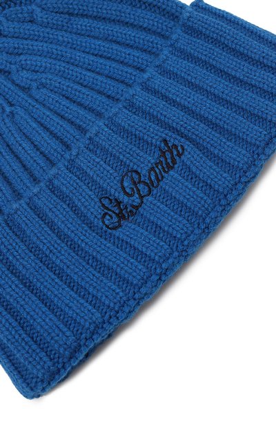 Шапка из шерсти и вискозы MC2 SAINT BARTH синего цвета по цене 7995 руб., арт. STBK WENGEN JR/00123G, фото 3 Шапка из шерсти и вискозы MC2 SAINT BARTH, арт. STBK WENGEN JR/00123G, фото 3