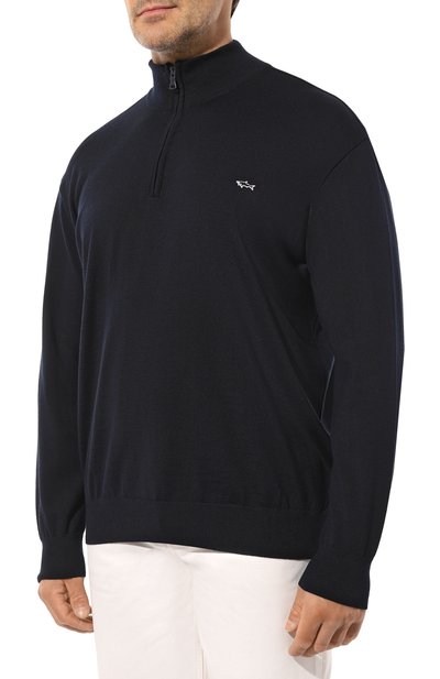 Шерстяной джемпер PAUL&SHARK темно-синего цвета по цене 52600 руб., арт. 12311111/3XL-6XL, фото 3 Шерстяной джемпер PAUL&SHARK, арт. 12311111/3XL-6XL, фото 3