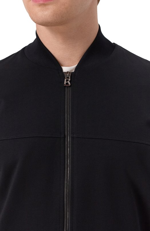 Хлопковый бомбер Bogner 88079694 Чёрный  88079694 Фото 5