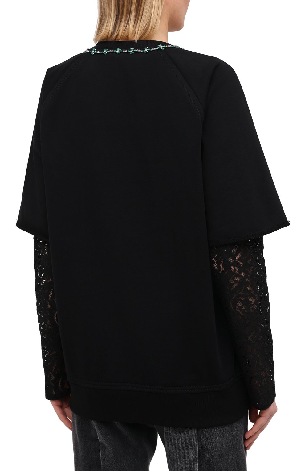 Свитшот N21 черного цвета по цене 44650 руб., арт. 20I N2S0/E041/4100, фото 4 Свитшот N21, арт. 20I N2S0/E041/4100, фото 4