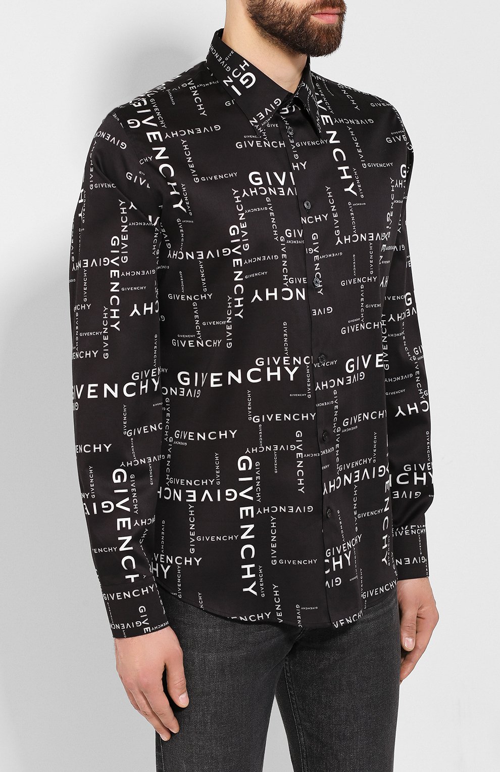 Хлопковая рубашка GIVENCHY, арт. BM60F612DS, фото 3