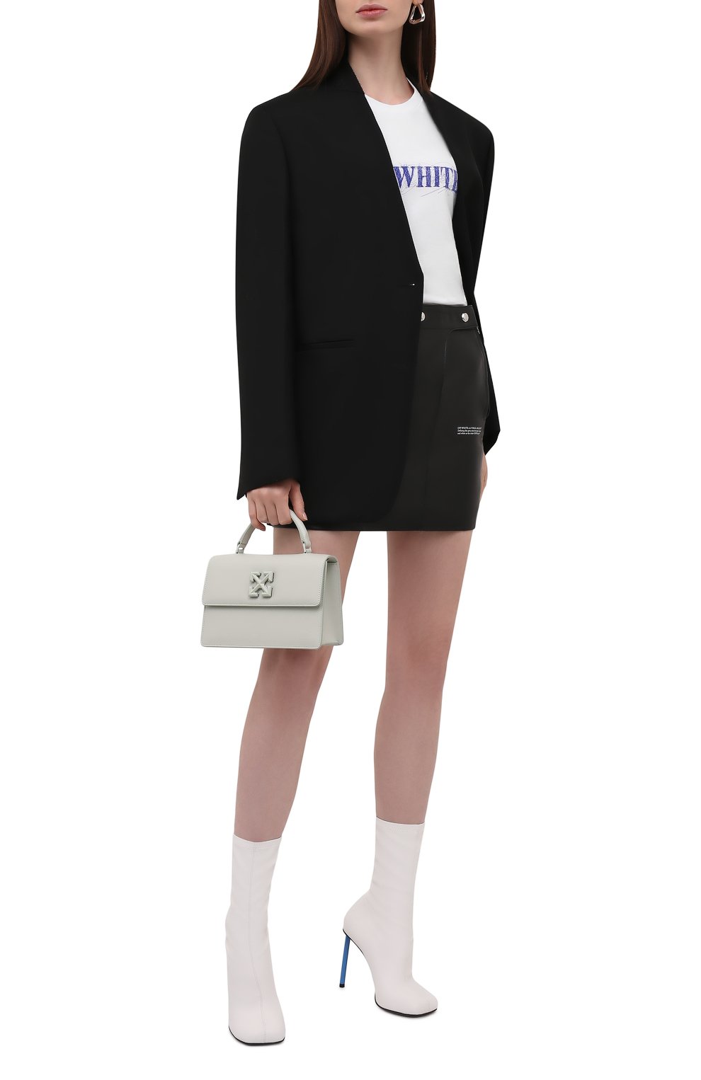 Хлопковая футболка OFF-WHITE белого цвета по цене 29100 руб., арт. 0WAA040F21JER002, фото 2 Хлопковая футболка OFF-WHITE, арт. 0WAA040F21JER002, фото 2