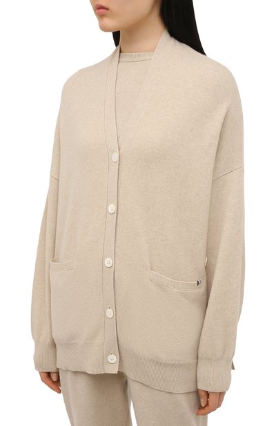Кашемировый кардиган EXTREME CASHMERE бежевого цвета по цене 57800 руб., арт. 024/T0KI0, фото 3 Кашемировый кардиган EXTREME CASHMERE, арт. 024/T0KI0, фото 3