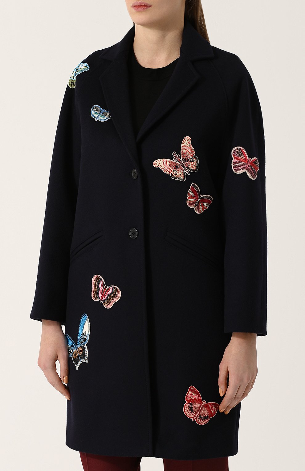 Пальто из смеси шерсти и кашемира с отделкой в виде бабочек VALENTINO, арт. PB3CA2C5/15E, фото 3