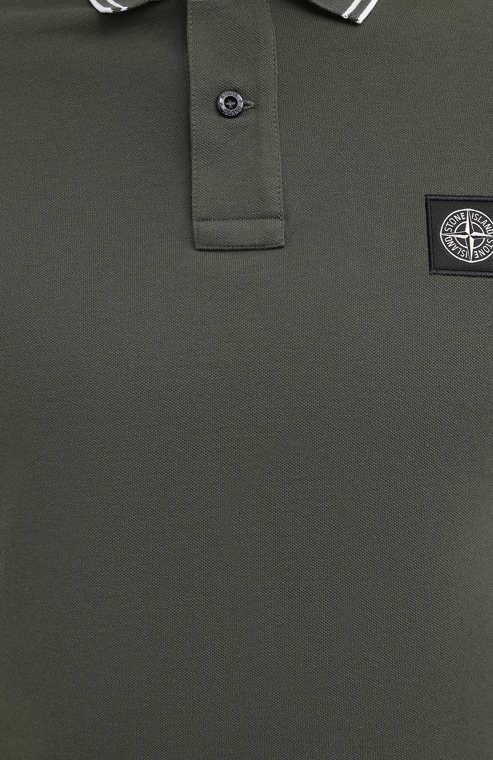 Хлопковое поло STONE ISLAND зеленого цвета по цене 12650 руб., арт. 731522S18, фото 5 Хлопковое поло STONE ISLAND, арт. 731522S18, фото 5