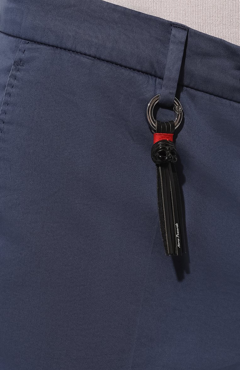 Мужские брюки из хлопка и шелка MARCO PESCAROLO синего цвета, арт. SLIM80/ZIP/4700 | Фото 5 (Материал подклада: Хлопок; Длина (брюки, джинсы): Стандартные; Силуэт М (брюки): Чиносы; Стили: Кэжуэл; Материал внешний: Хлопок; Случай: Повседневный; Автоматизация состава: Проставлено; Автоматизация ТО: Проставлено)