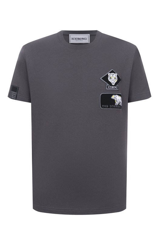 Хлопковая футболка Iceberg F017/6306 Серый F017/6306