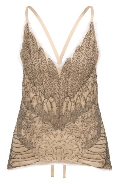 Женский шелковый топ с отделкой бисером AKHMADULLINA, арт. 1125.2TP710/S102