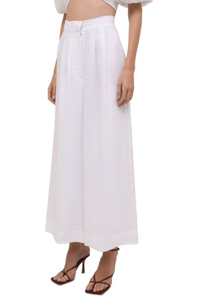 Льняные брюки FAITHFULL THE BRAND белого цвета по цене 33250 руб., арт. FF1960-WHT, фото 3 Льняные брюки FAITHFULL THE BRAND, арт. FF1960-WHT, фото 3
