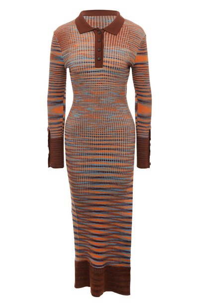 Платье из хлопка и шерсти JACQUEMUS, арт. 22H223KN094/2176MULTIBROWN, фото 1