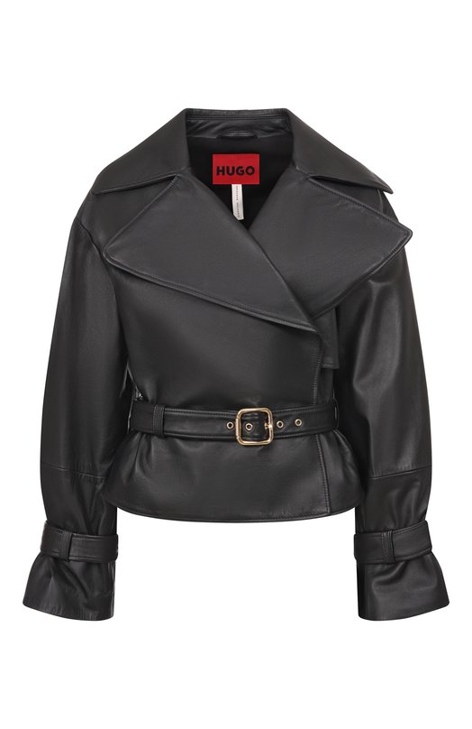Кожаная куртка HUGO 50560068 Чёрный 50560068