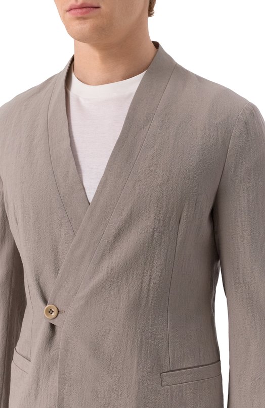 Шерстяной пиджак Giorgio Armani 1SGGG0LP/T02EN Бежевый  1SGGG0LP/T02EN Фото 7