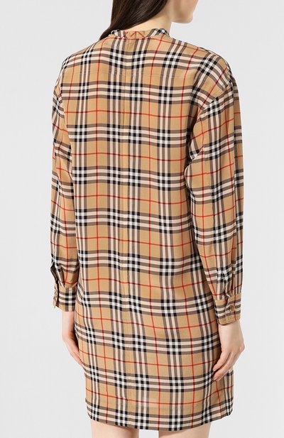 Шелковое платье BURBERRY бежевого цвета по цене 148500 руб., арт. 8014299, фото 4 Шелковое платье BURBERRY, арт. 8014299, фото 4